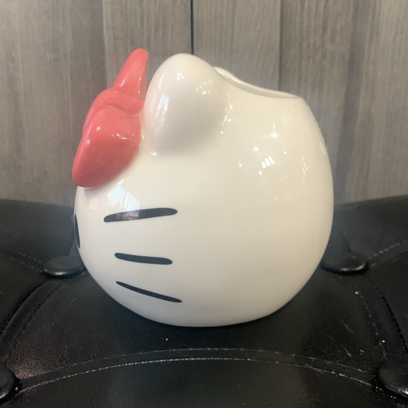 New Hello Kitty + Blue Sky Clayworks Pink Bow Apple Blossom Ceramic Candle - Picture 5 of 8